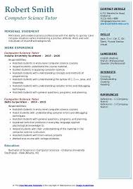 Resume templates that will bring you to the top. Computer Science Tutor Resume Samples Qwikresume