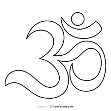 Hinduism & buddhism the supreme and most sacred syllable, consisting in sanskrit of the three sounds , , and , representing various fundamental. Om Sign Outline Om Symbol Art Symbol Drawing Spiritual Drawings