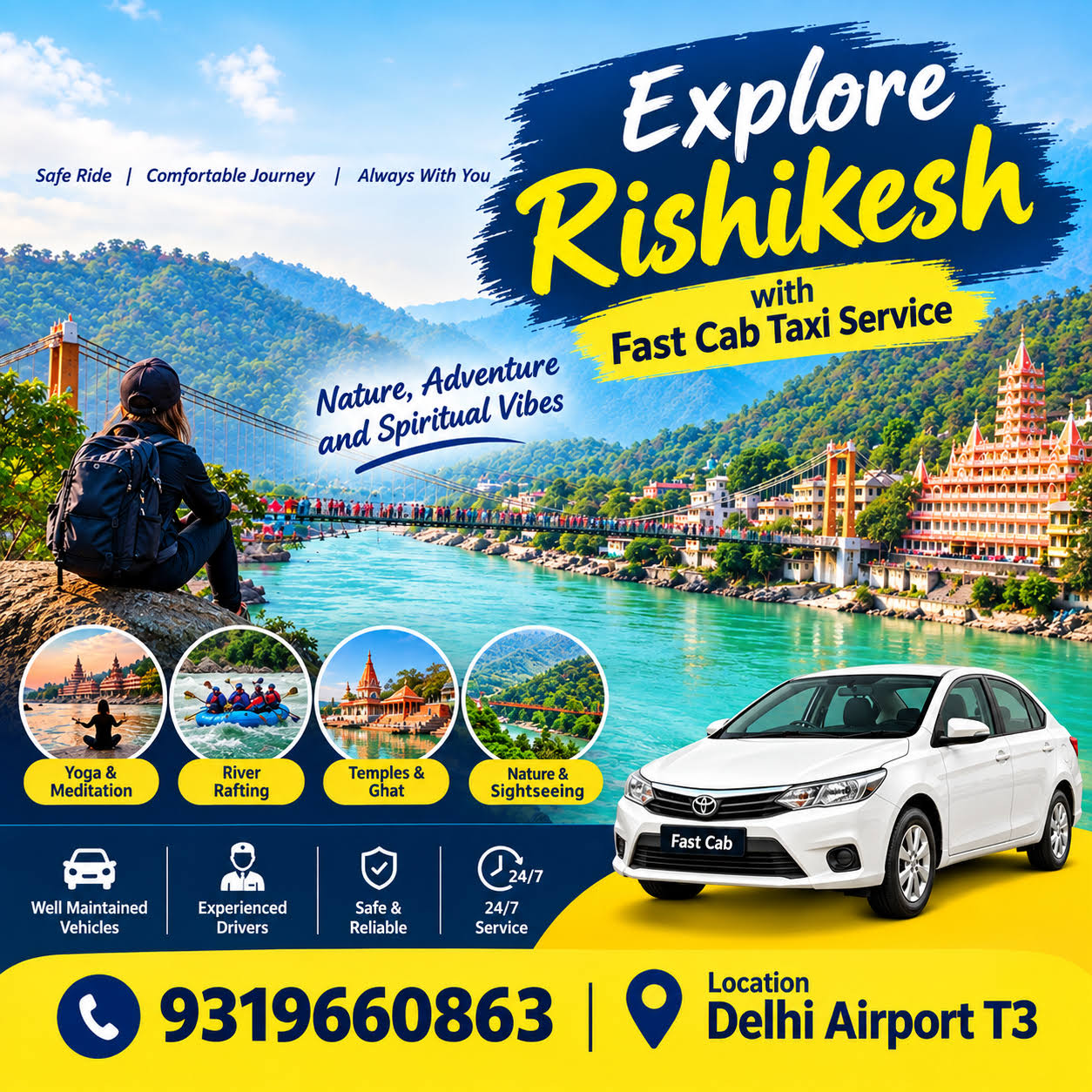 Delhi airport to Vrindavan cab service product image
