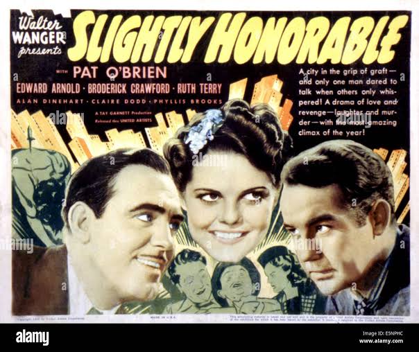 SLIGHTLY HONORABLE, Pat O'Brien, Ruth Terry, Broderick Crawford, 1940 Stock  Photo - Alamy