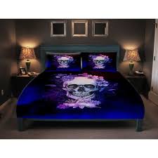 Skull Bedding Sugar Skulls Duvet Cover Set Day Of The Dead Comforter 119 Liked On Polyvore Featuring Hom Skull Bedroom Skull Bedding Sets Skull Bedding