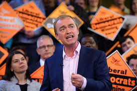 Image result for picture of Tim Farron resigning