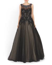 Holiday Ball Gown Formal T J Maxx Black Long Evening Gown Black Evening Dresses Beaded Evening Gowns