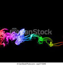 Bright pastel flowers in a blue bubbly background. Rainbow Smoke Background Abstract Rainbow Smoke Background Isolated On Black Square Canstock