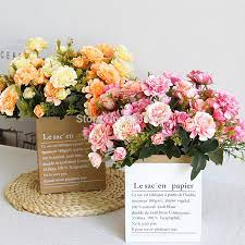 Add to your venue decorations or even your bridal bouquet, and make your special day one you can always remember. Artificial Bouquet Silk Flowers For Decoration Small Fake Roses Flower Wedding Decor Autumn Faux Flowers Table Hotel Diy Decor Artificial Dried Flowers Aliexpress