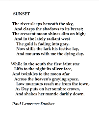 Paul Laurence Dunbar American Writer Sunset Poem Nature Poem Words Quotes