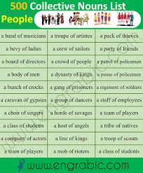 A collective noun is the word used to represent a group of people, animals, or things. Collective Nouns For People Collective Nouns Nouns Communication Skills