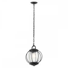 Interior lights exterior lights lamps & accessories outlet service. Small Exterior Pendant Cage Seed Glass Globe Black Lighting And Lights