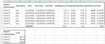 how to create billable hours template in excel