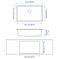 4.7 out of 5 stars. Kilsviken Inset Sink 1 Bowl Black Quartz Composite Ikea