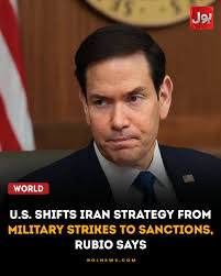 The United States will avoid launching new strikes against Iran for now as Secretary of State Marco Rubio tells foreign allies that Washington is focusing on economic pressure, sanctions and control of