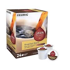 Beverages, breakfast blend, brewed, coffee. Java Roast Breakfast Blend Coffee Keurig K Cup Pods Light Roast 24 Box 52967 Quill Com
