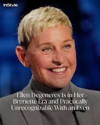 Ellen DeGeneres is firmly in her brunette era—and, honestly, she looks  almost unrecognizable. Click the link in the first comment to see her  darkest hair look yet.