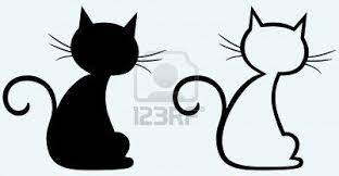 Silhouette De Chat Noir Zwarte Kat Katten Tekening Dier Sjablonen