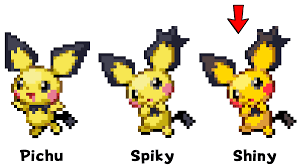 Pikachu will evolve into alolan raichu if another alolan pokémon is in the player's party when the thunder stone is used. Dr Lava S Lost Pokemon On Twitter Hidden Shiny Spiky Eared Pichu Was A Special Event Pokemon Only Available In Heartgold Soulsilver She Was Also Shiny Locked However There Is A Shiny Spiky Eared Pichu
