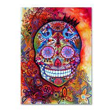 Maybe you would like to learn more about one of these? Trademark Fine Art Scull Canvas Art By Oxana Ziaka Walmart Com In 2021 Skull Art Print Sugar Skull Art Print Canvas Art