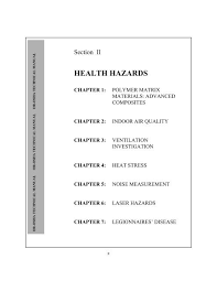 Technical Manual Section 2 Health Hazards Oregon Osha