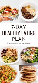 A healthy weekly meal plan for a diabetic includes a combination of whole grains, vegetables, fruits, nonfat dairy products, lean meats, poultry, beans and a healthy weekly meal plan for a diabetic includes a combination of whole grains, ve. 7 Day Healthy Eating Plan Beauty Bites