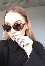 Black Leopard Oval Kurt Cobain Sunglasses Sunglasses Women Designer Sunglasses Women Fashion Glasses Fashion