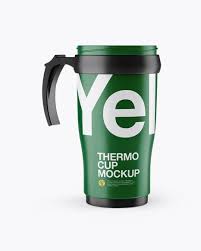 Matte Opened Thermo Cup Mockup In Object Mockups On Yellow Images Object Mockups Mockup Free Psd Free Psd Mockups Templates Mockup
