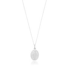 Men S Sterling Silver Oval Virgin Mary Miraculous Medal Lily Roo Wolf Badger