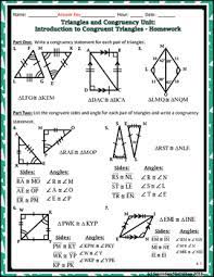 Identify congruent triangles by using congruence theorems and postulates. Triangles Congruency Unit 4 Introduction To Congruent Triangles Notes Hmwk