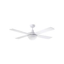 However, ceiling fans offer more than just air most modern ceiling fans are fitted with different bright light options such as chandeliers, lanterns, and led lights to supplement the primary lighting of a room. Lifestyle Ac 52 Ceiling Fan With Twin E27 Light White Dls1344w