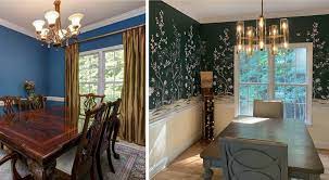 Try a modern twist on a classic wallpaper and molding idea with a cool wallpaper on the bottom of the wall and chair rail for a girls room. Custom Wallpaper Turned This Room Into A Garden