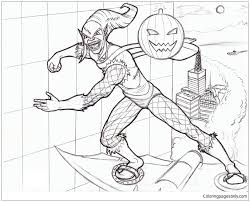 Spiderman vs green goblin coloring pages. Spiderman Green Goblin 1 Coloring Pages Spiderman Coloring Pages Free Printable Coloring Pages Online