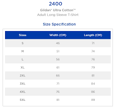 Gildan Ultra Cotton Adult Long Sleeve T Shirt 2400
