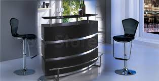 3 Pc Modern Bar Set In Black And Chrome Bar Table And Two Barstool Modern Bar Modern Leather Sofa Modern Red Leather Sofa