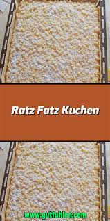 Ingredients For The Dough 200 G Sugar 4 Eggs 200 G Flour 1 Tsp Baking Powder For The Crumble 250 G Butter 250 In 2020 Ratz Fatz Kuchen Kuchen Rezepte Kuchen Zutaten