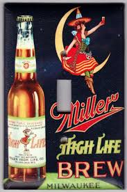Vintage Miller High Life Beer Miller Girl Switchplate Cover Etsy Miller High Life Beer Miller Beer