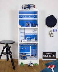 Fire Station Police Station Sticker Wall Decal Gift Boy Room Decor Ikea Billy Boy Nursery Decor Boyshelf Shelf Not Included Boys Room Decals Boys Room Decor Boy Room