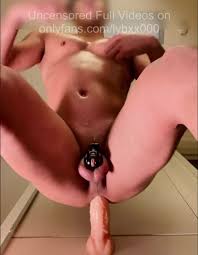 Korean gay riding dildo and leaking cum through cage watch online