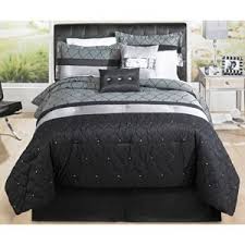 Black And Gray Comforter Set Walmart Hometrends Geo Mesh Bedding Comforter Set Bed Comforters Guest Room Bed Comforter Sets