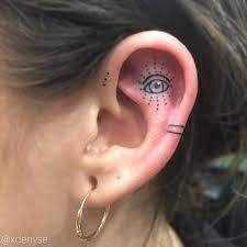 21 Small Ear Tattoos For Minimalists Tiny Ear Tattoo Ideas Allure
