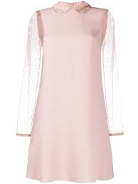 Red Valentino Peter Pan Collar Dress Farfetch In 2020 Peter Pan Collar Dress Collar Dress Red Valentino Dress