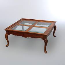 Coaster cs418 dark cherry/antique white coffee table. Antique Drexel Queen Anne Style Cherry And Glass Coffee Table 20th Century For Sale At 1stdibs