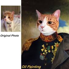 Have your beloved pet immortalized in a portrait! Cat Portrait Custom Painting Oil Pet Portrait Custom Cat Portrait Custom Cat Painting Renaissance Pet Portraits Cat Oil Painting Painting Art Collectibles 330 Co Il