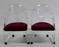 Mid century modern lucite chair by charles hollis jones. Pair Of Vintage Lucite Chairs Sold At Auction On 10th February Bidsquare