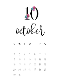 October Calendar Design Calendar Wallpaper Beautiful Calendar Design