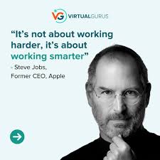 💡 Wednesday Wisdom from Steve Jobs: 'It's not about working harder; it's  about working smarter.' Smarter work means prioritizing high-value tasks  and letting go of the routine ones. How can you start