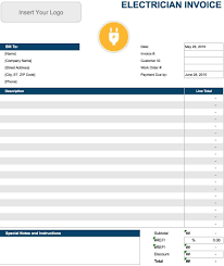 Download the excel file and test the checklist (second sheet). Free Electrician Invoice Template Pdf Word Excel
