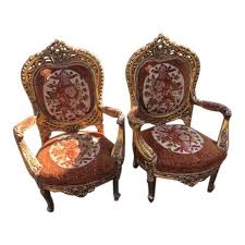 antique elegant fauteuil style gilt chairs a pair antiques gilt chair