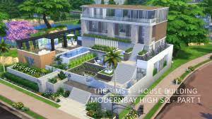 Halloween is just a matter of days away, and i thought it would be fun to . The Sims 4 House Building Modernbay High Sq Part 1 Sims 4 House Building Building A House Sims House