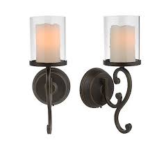 The drystan queen panel bed. Candleimpressio Set Of 2 Flameless Wall Sconces With Timer Qvc Com