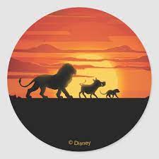 Lion King Simba Pumbaa Timon Silhouette Classic Round Sticker Zazzle Com In 2021 Lion King Art Lion King Images Lion King Stickers