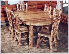 Check out our custom distressed leather sofa, log, and barn wood furniture, all handcrafted in the usa. 10 Log Dining Furniture Ideas Dining Furniture Log Furniture Dining Table