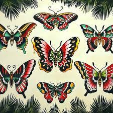 Cool Traditional Butterflies Tattoo Design Traditional Butterfly Tattoo Butterfly Tattoo Designs Butterfly Tattoo